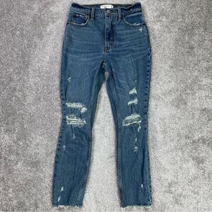 Abercrombie & Fitch Jeans Women’s 25 Short Blue Skinny High Rise Dark Ripped